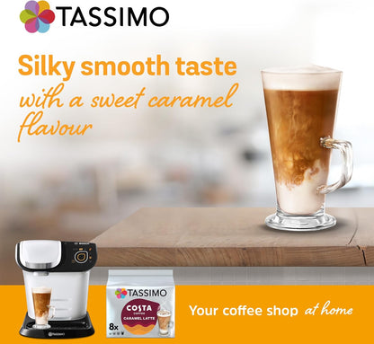 Tassimo Costa Latte Coffee Pods (5 pack), 40 Drinks