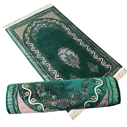 Mihrab Pattern Original Cushioned ( Padded ), Embroidered Prayer Rug (1.5kg)