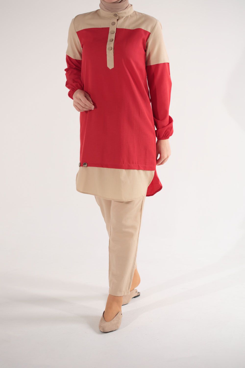 Women's 2 Pieces Cotton Hijab Suits