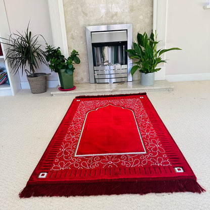 New Mihrab Style Velvet Prayer Mat (750g)