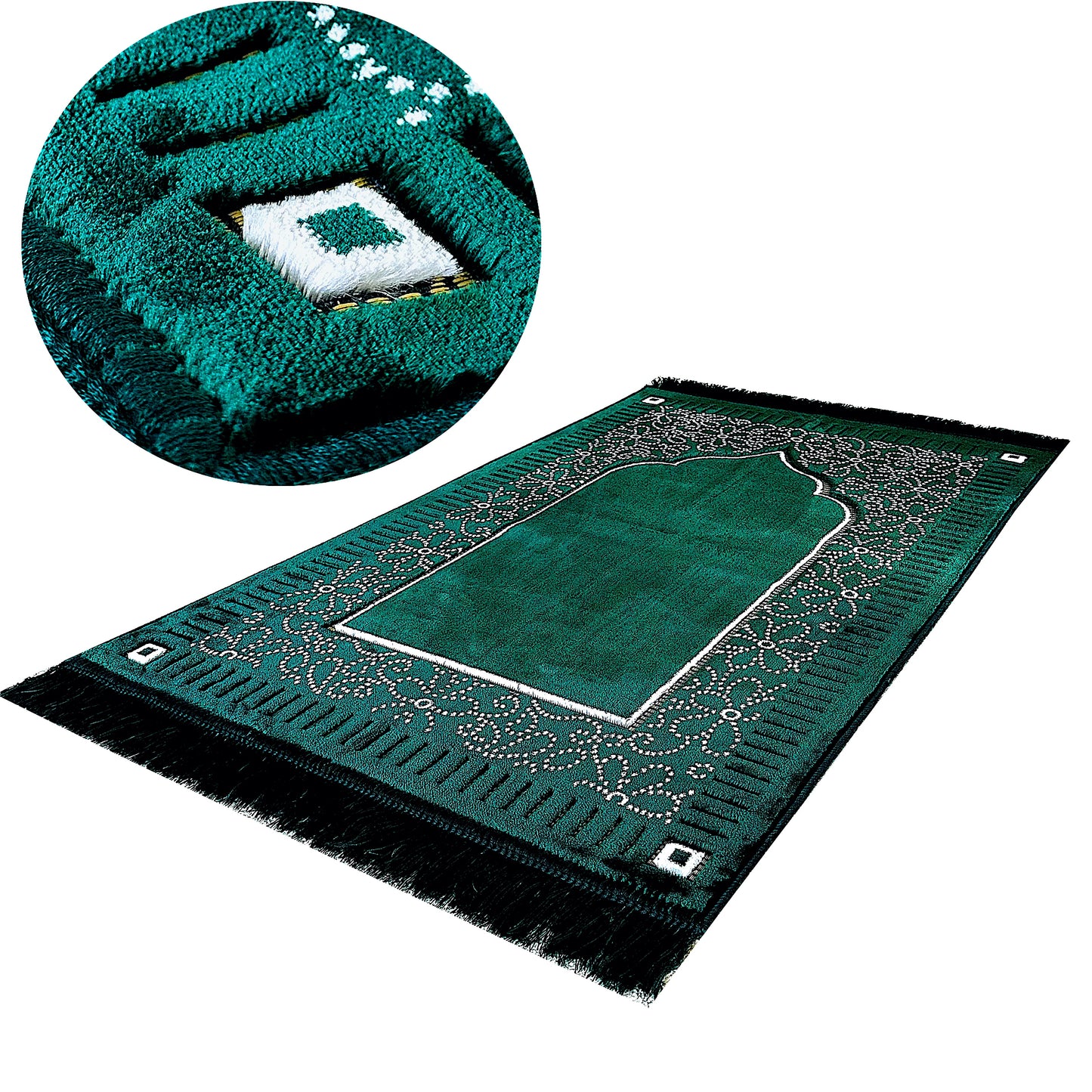 New Mihrab Style Velvet Prayer Mat, 750g