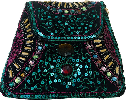 Oval Beaded Women's Crossbody Mini Bag