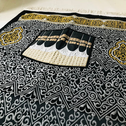 Kaaba Patterned Lined Prayer Rug  (750g)
