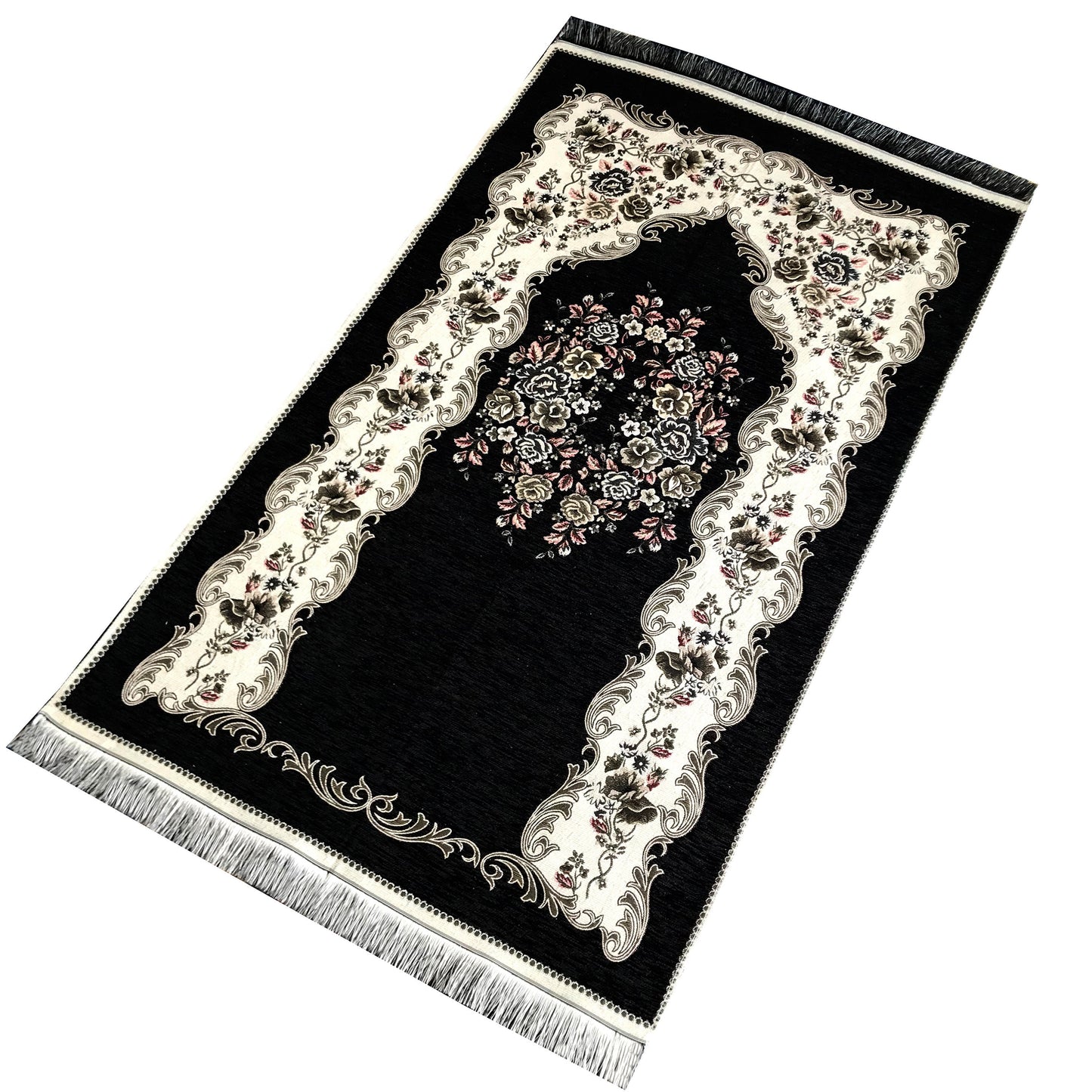 Chenille Floral Portable Prayer Rug
